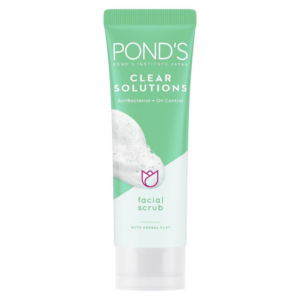 Ponds Facial F Scrub Anti Bacterial Clear Solution 50G Sabun Wajah