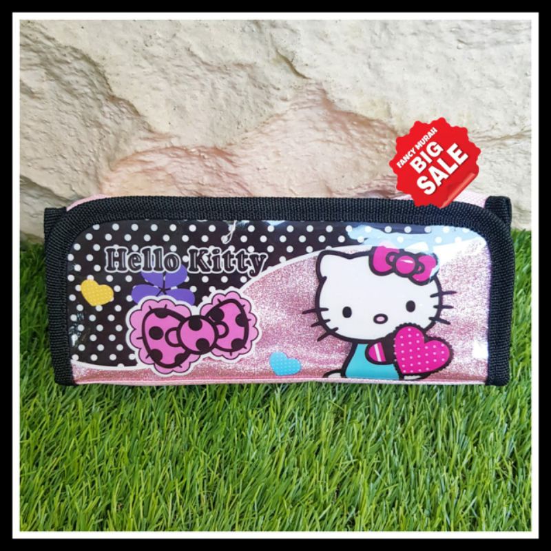 

(SALE) KOTAK PENSIL KANVAS GLITTER HELLO KITTY