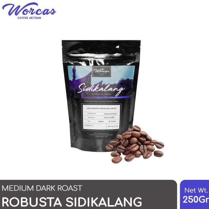 

[COD] WORCAS Robusta Coffee Sidikalang 250 Gram | Medium Dark Roast [COD]