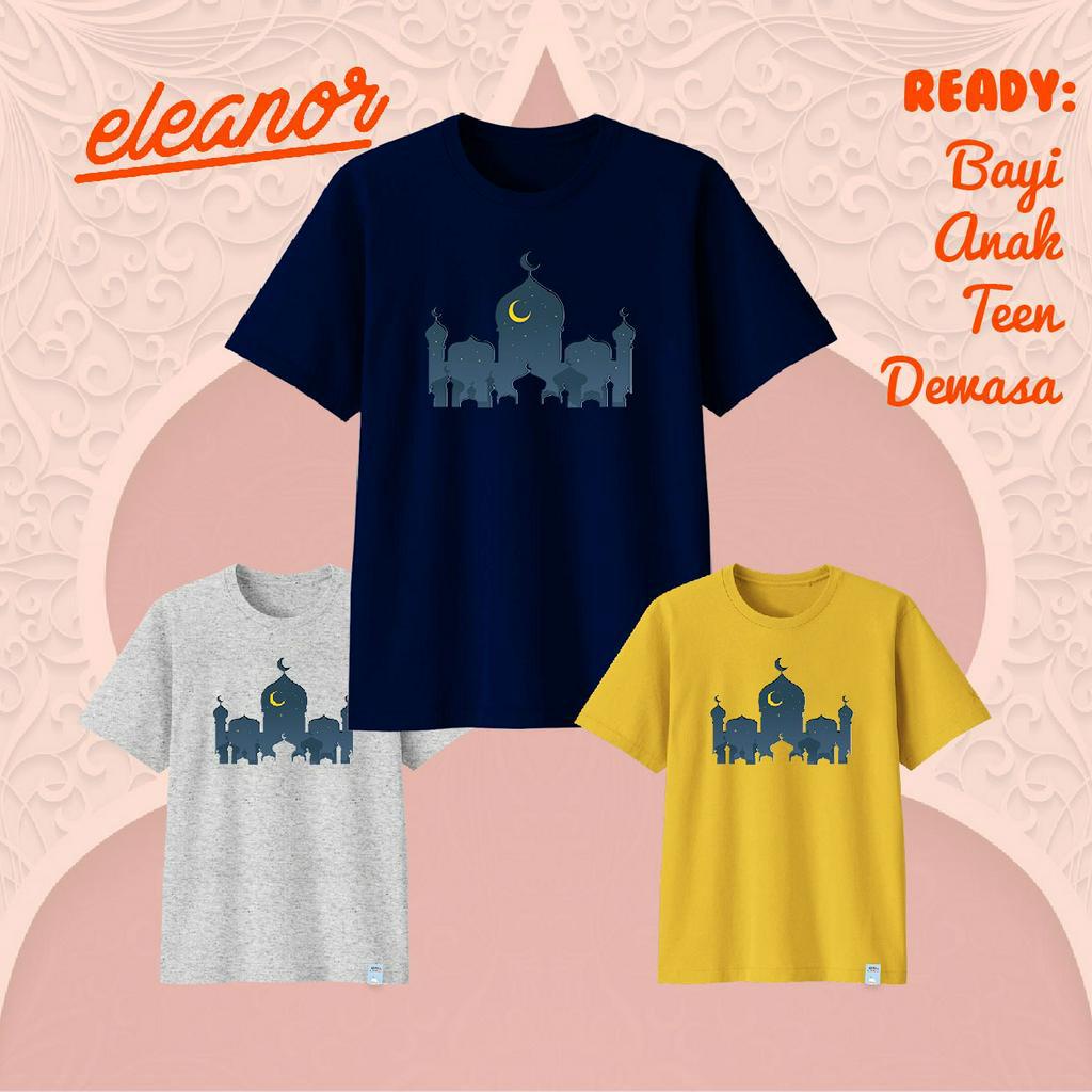 KAOS Muslim Laki laki NIGHT in MASJID  untuk Anak Remaja Dewasa Big Size - Bahan Katun adem