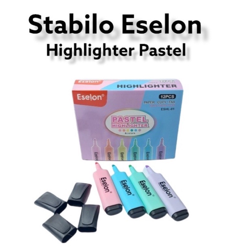 

( Dapat 6 Pcs ) Stabilo Highlighter Set Eselon Warna Pastel ESHL-01