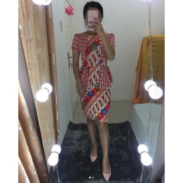 GROSIR BATIK / BATIK MODERN / BATIK KERJA / DRESS BATIK / dress wanita viral kekinian