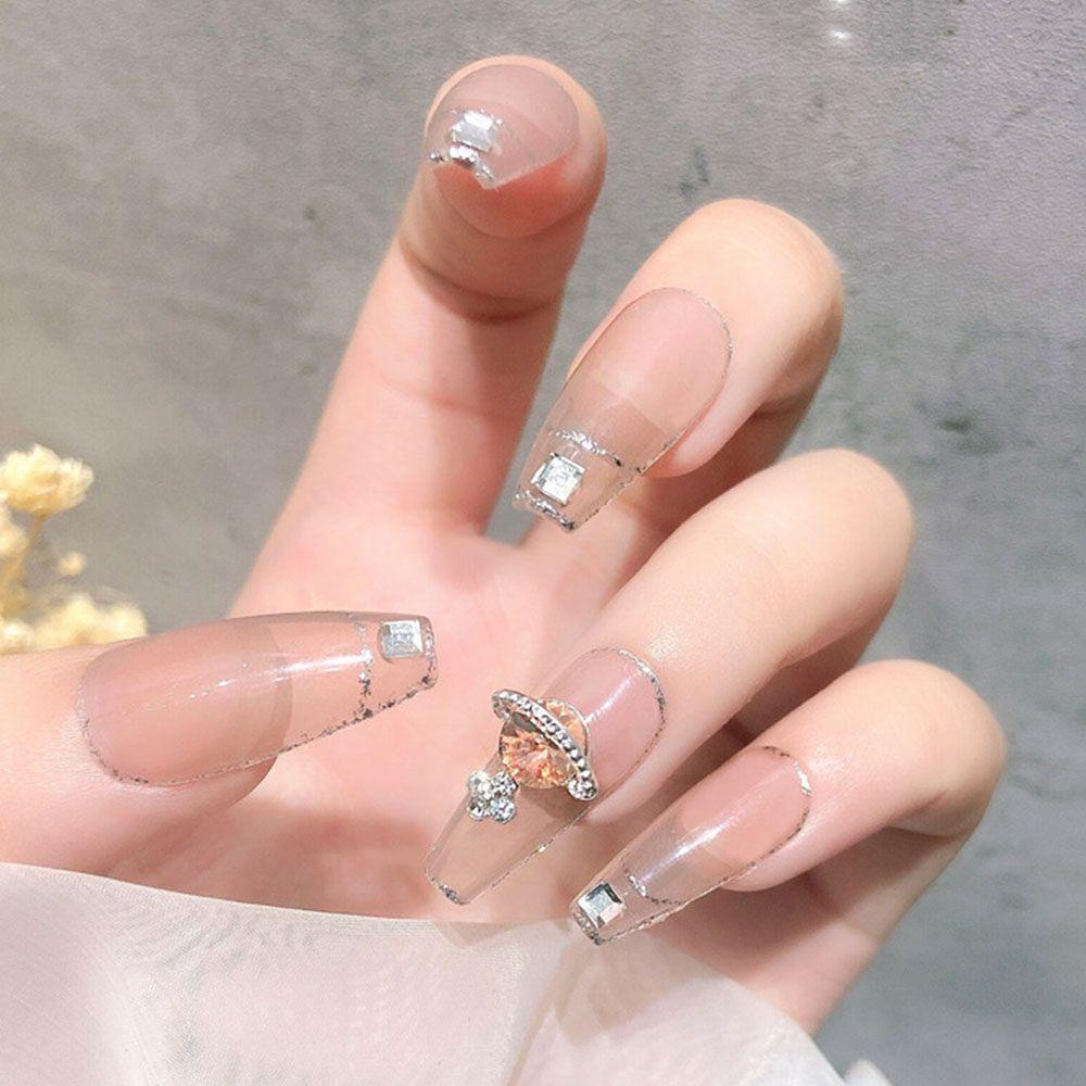 Needway  Kuku Seni Berlian Imitasi Paduan Zirkon Manicure Aksesori Fashion Berlian Kristal DIY Perhiasan Kuku