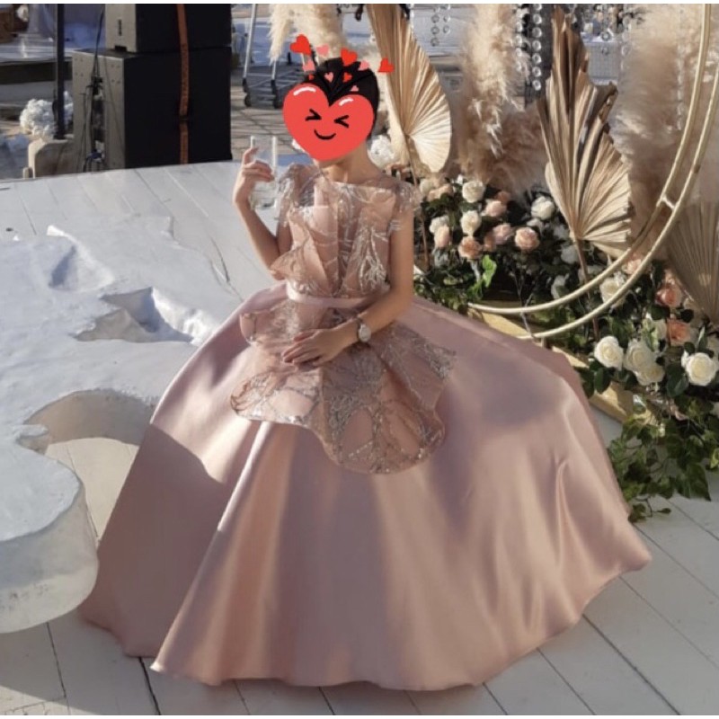 Gaun Pesta Anak Rosegold