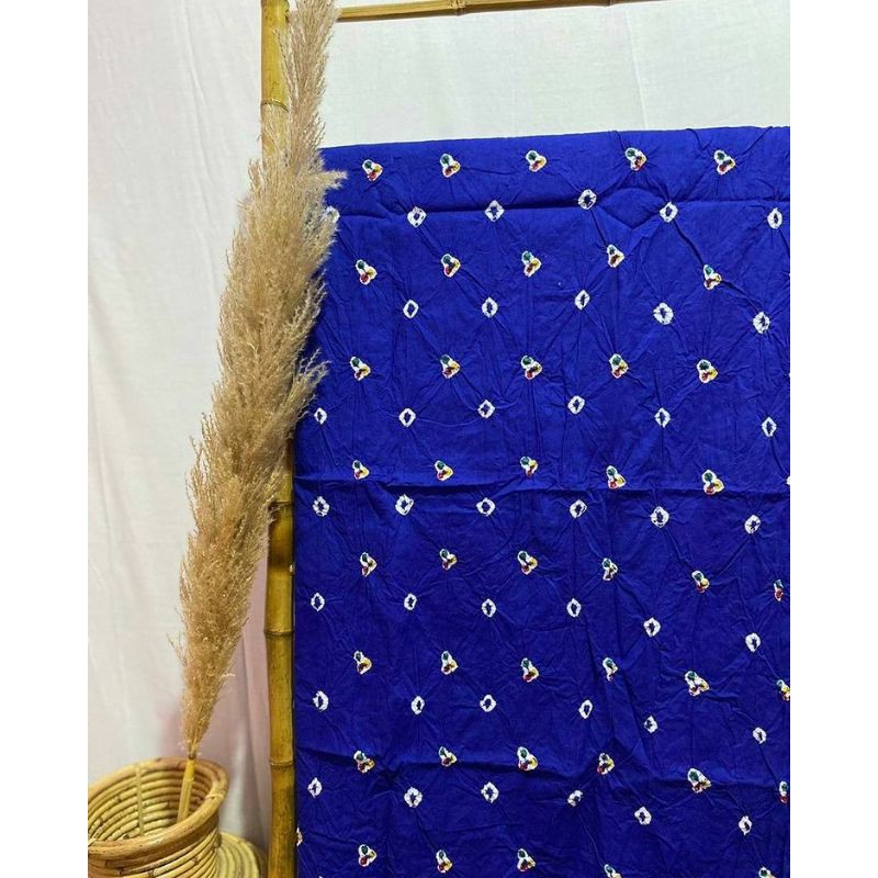 Kain jumputan solo cengkeh biru terang