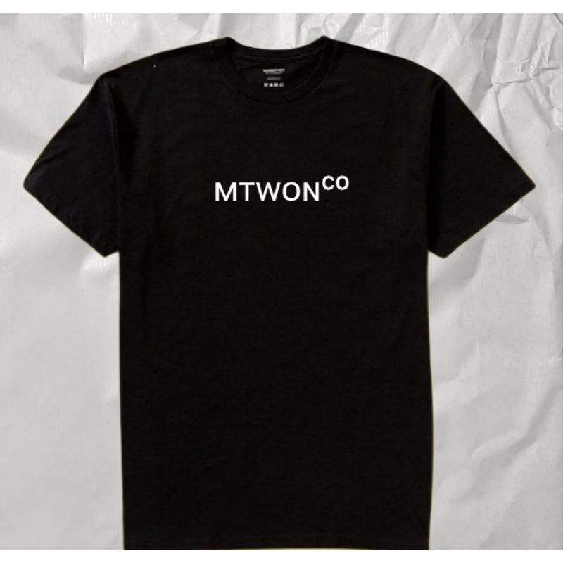 Kaos Distro MTWON V1 Baju brand Logo hitam/black Dewasa Pria Wanita tee Tshirt man women universal