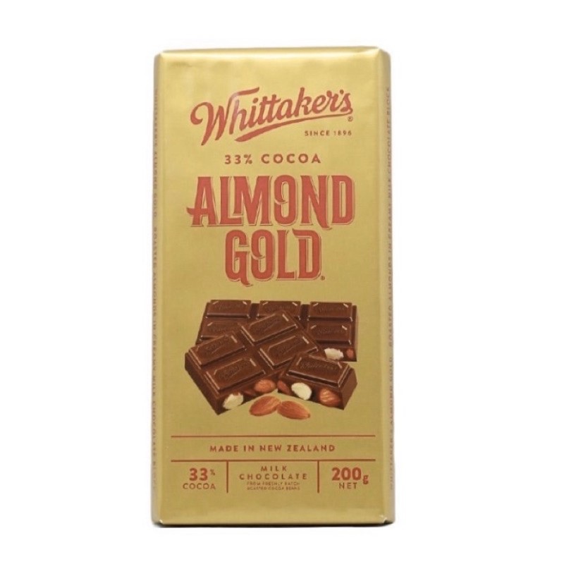 

Whittaker's 33% cocoa almond gold 200 gr