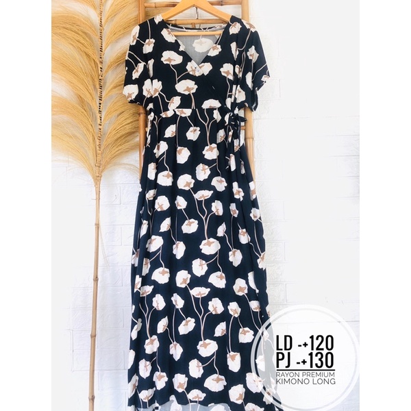 Kimono panjang/Dress Rayon Kimono