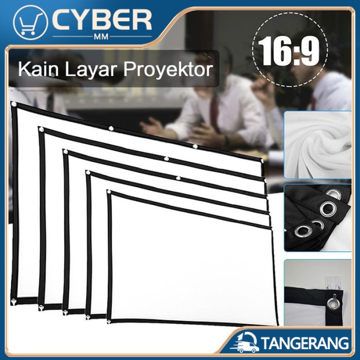 

Termurah *60/100 Inch* Kain Layar Proyektor / Kain Layar Proyektor Anti Light