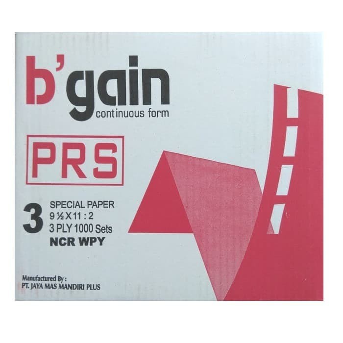 

CONTINUOUS FORM 9,5X11:2 BGAIN 3 PLY 1000 SETS