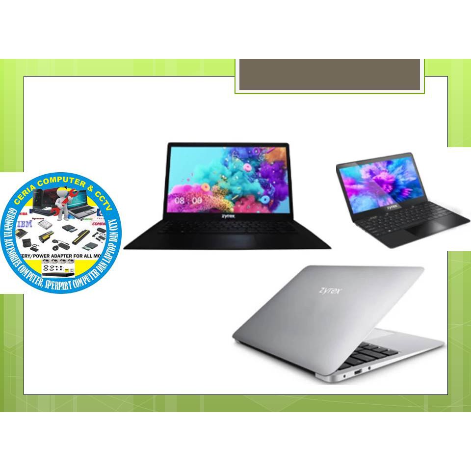 ZYREX  RAM 4GB SSD 256GB SKY 232 N3350 11.6 IN LAPTOP BAGUS MURAH PROMO