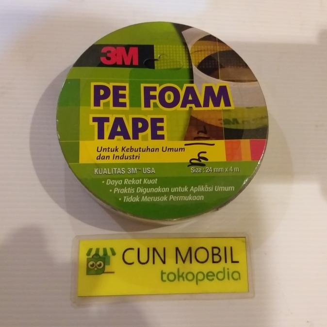 

Dobel Tape 3M Pe Foam 24Mmx4 M. Kwalitas 3M Usa