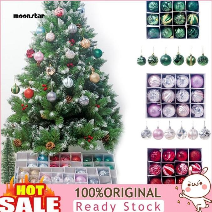 

Ms 12Pcs Ornamen Bola Gantung Ukuran 6Cm Untuk Dekorasi Pohon Natal Hn67613