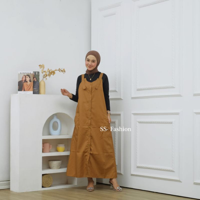 MAGGIE OVERALL PANJANG WANITA ROK PANJANG FASHION MUSLIM OVERALL