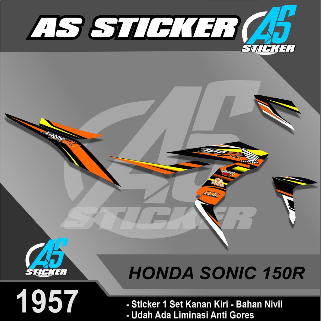 sonic motor honda (cod) stiker motor striping sonic motor honda motor sticker variasi