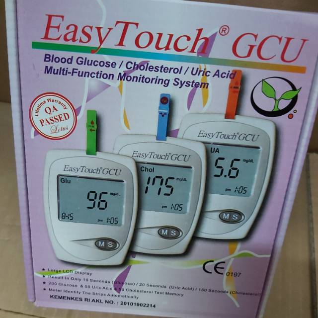 Jual alat easy touch gcu 3in1 glucose cholesterol asam urat shopee