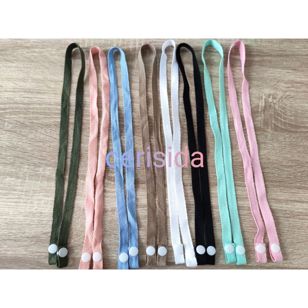 KALUNG MASKER BAHAN KATUN 1 CM  PAKE KANCING