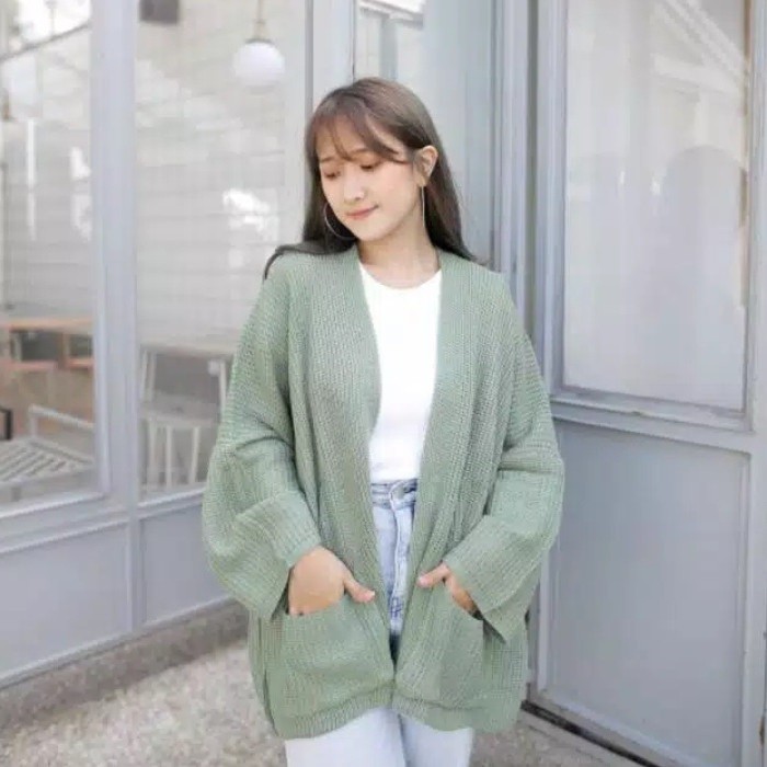 Cardigan oversized Cardigan Rajut - cardy wanita - fashion wanita - Lavella cardigan rajut