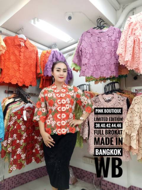 ATASAN WANITA BROKAT BANGKOK PINK BOUTIQUE LIMITED EDITION ORIGINAL BANGKOK