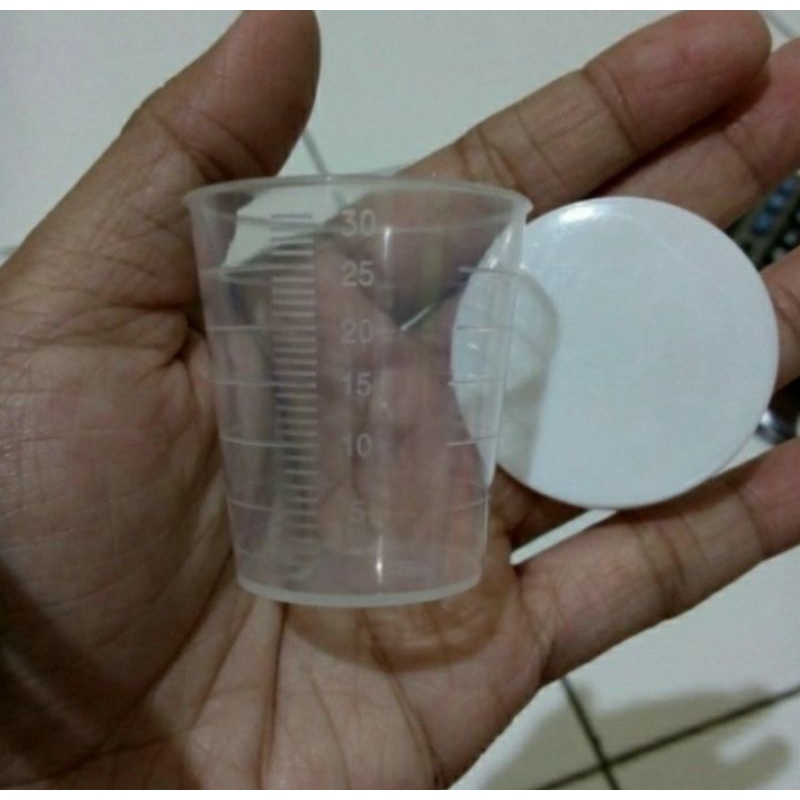 Gelas Ukur 30ml Tutup Gelas Takar 30ml Tutup