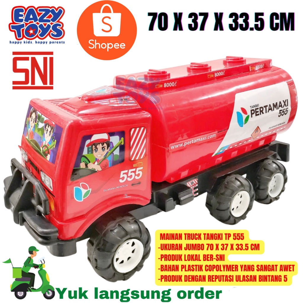 Mainan Mobil Mobilan Truk Tangki SG TOYS TP 555 Ukuran Super Jumbo / Truk Mainan Tarik