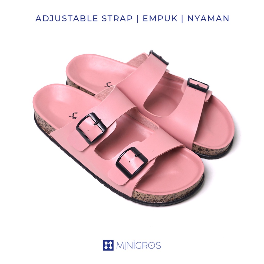 Sara Sara JINNY Sandal wanita casual sandal slop puyuh kekinian model birken ban dua