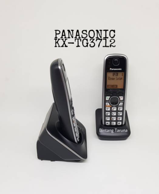 Wireless Phone Panasonic KX-TG3712 Telfon Panasonic TG3712 (Hitam)