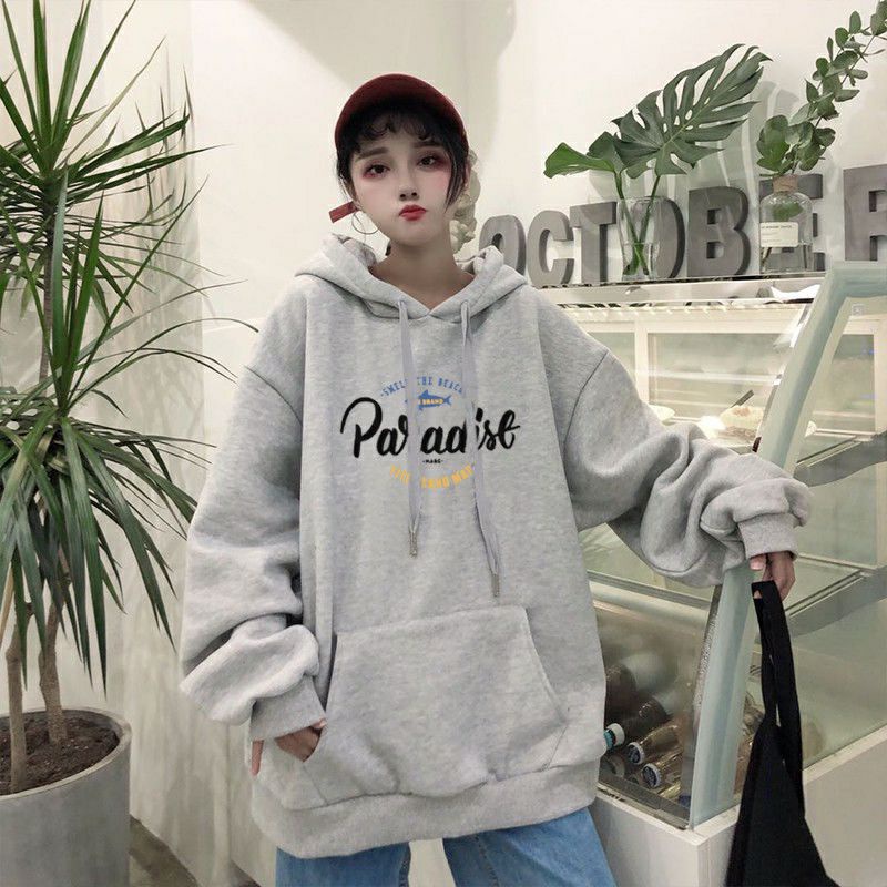 (S - 6XL) Hoodie PARADISE Jaket Jumper BIGSIZE OVERSIZE Cute Korean Harajuku style Jumbo Unisex Fleece Premium