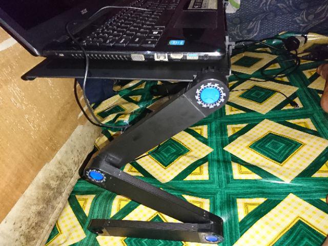 Meja Laptop Portable Praktis Berbagai Posisi Dengan Cooling Fan Shopee Indonesia