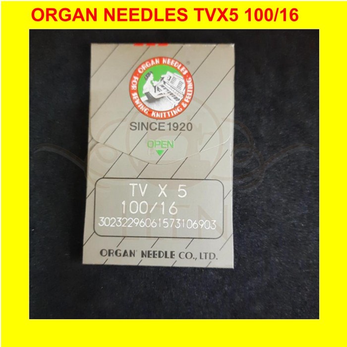 Jarum ORGAN TVx5 16 Make Up Japan Needles TV X 5 Mesin Mike Up LEEN