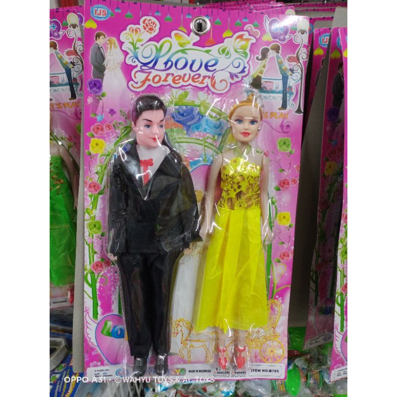 MAINAN BONEKA 2pcs SET COWOK CEWEK MANTEN B705