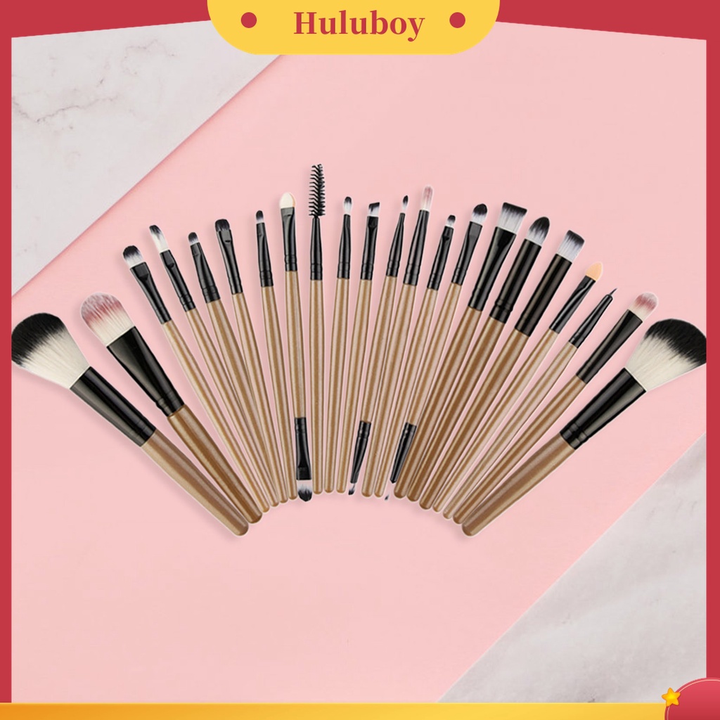 Huluboy Huluboy♡ 22 Pcs / Set Brush Makeup Eyeshadow Concealer Blending Model Panjang Untuk Wanita