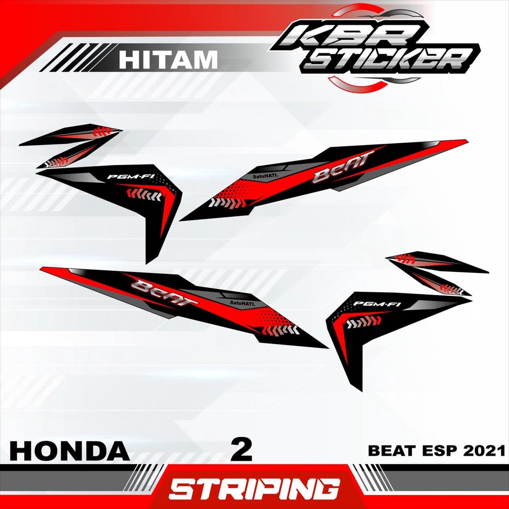 BEAT ESP 2021 stiker motor stripingBEAT ESP 2021 motor honda motor sticker variasi Racing 02