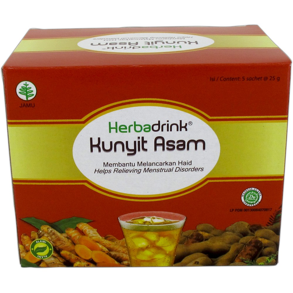 Herbadrink Kunyit Asam Serbuk Minuman Lancar Haid Herbadrink Kunyit Asam Serbuk Minuman Lancar Haid