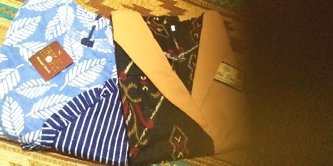 Tey-17 Batik Wanita Asj Sa Hrb026 Kenongo Kemeja Tosca Pendek