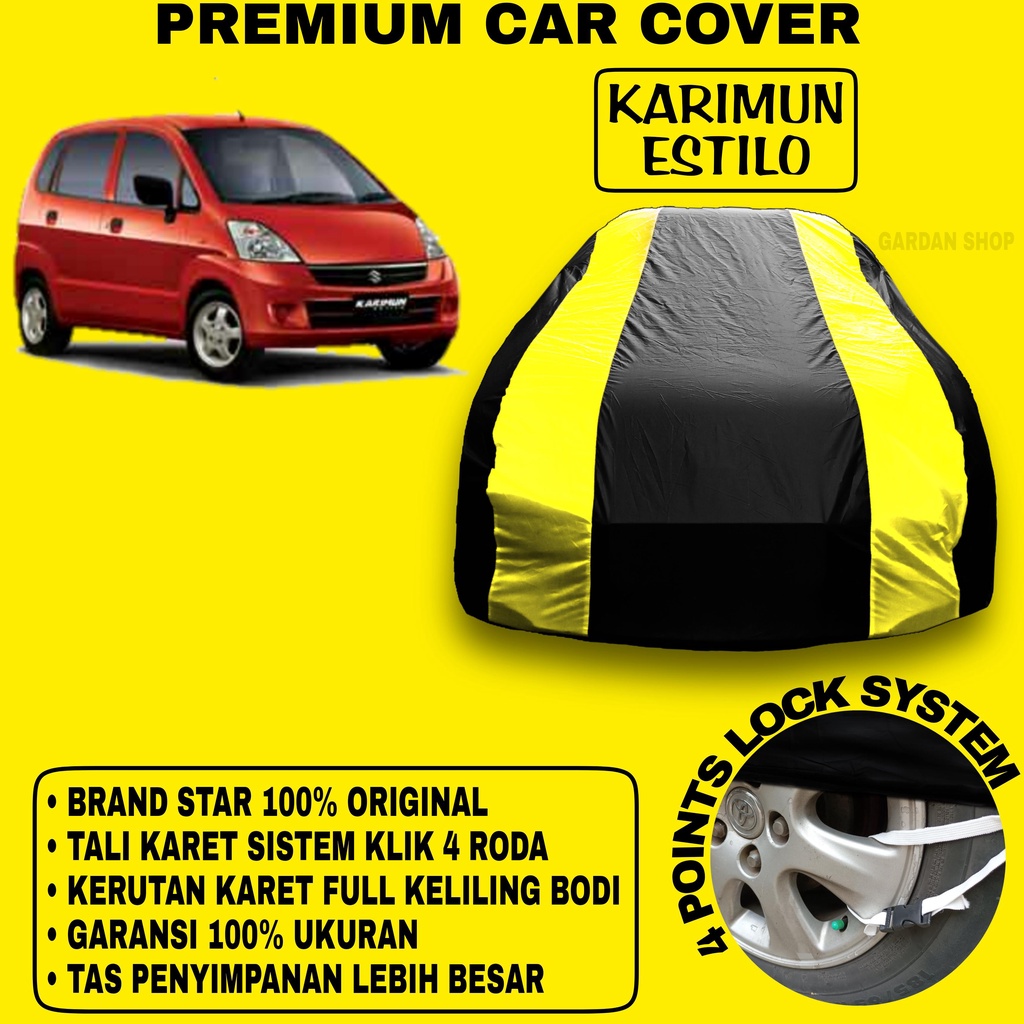 Body Cover KARIMUN ESTILO Sarung Strip KUNING Penutup Pelindung Bodi Mobil Karimun Estilo PREMIUM