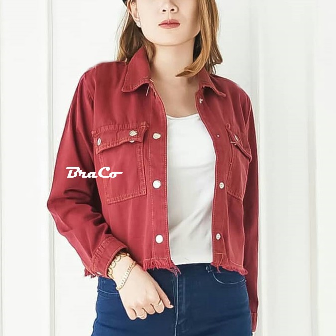 Trucker Jacket Wanita - Jaket Denim Wanita