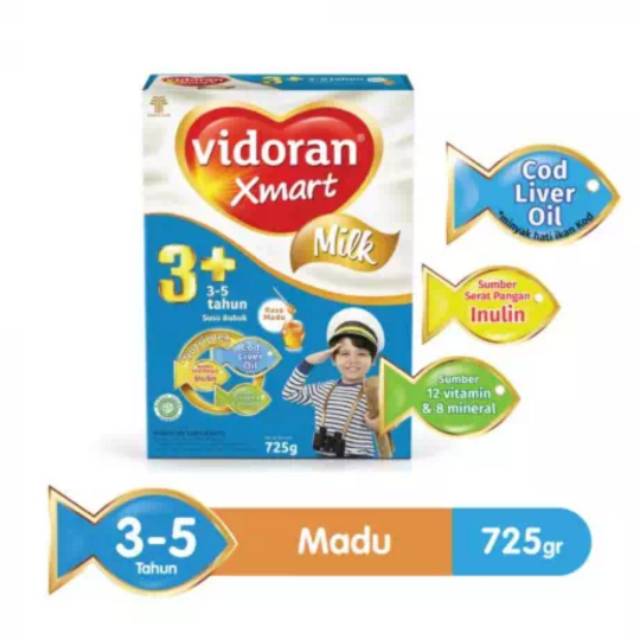 Vidoran xmart 3+ madu 725gr