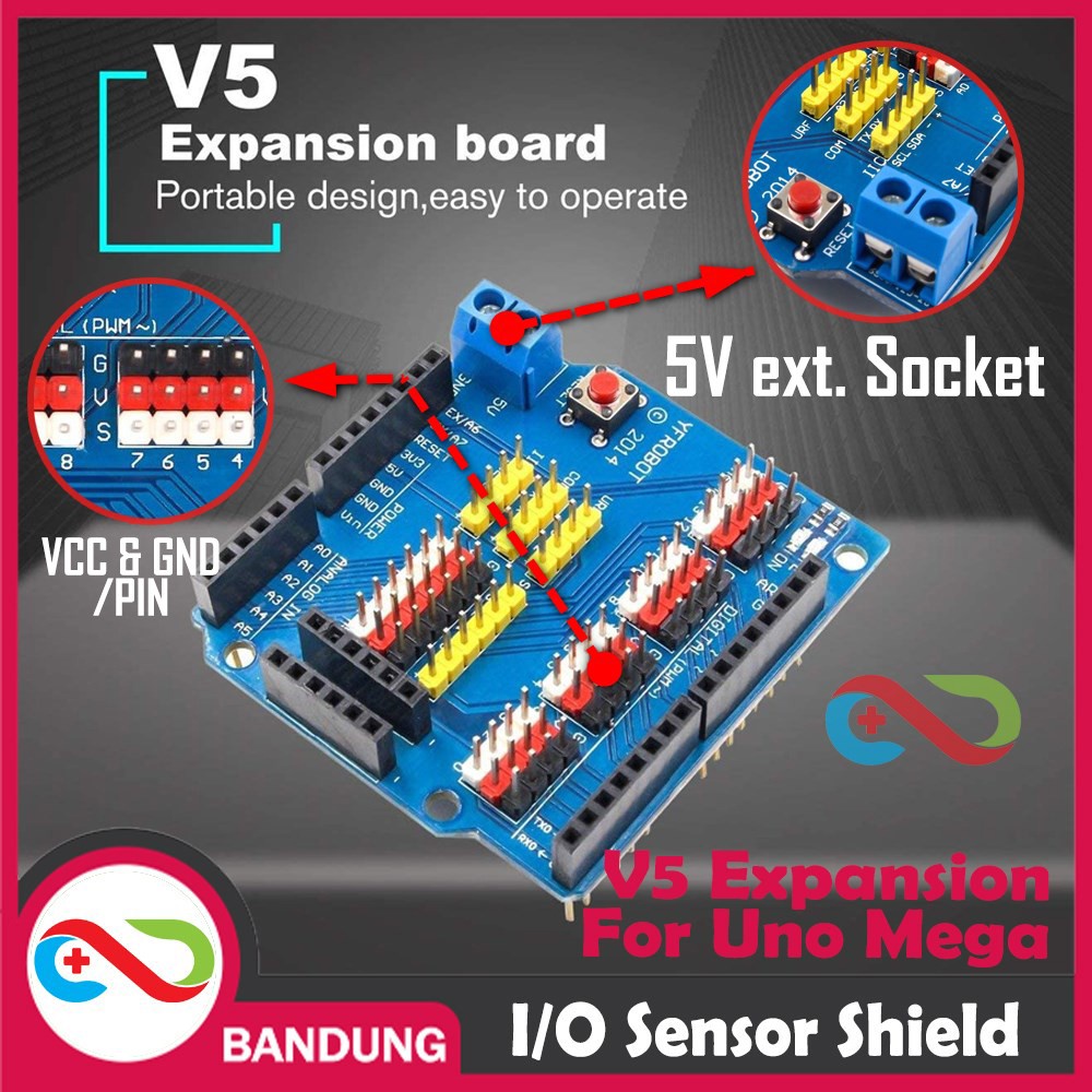 ARDUINO UNO EXPANSION BOARD SENSOR SHIELD V5.0 FOR UNO R3 MEGA