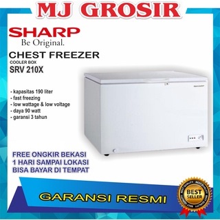 SHARP FRV 210 X CHEST FREEZER BOX FRV210X LEMARI PEMBEKU 190 LITER