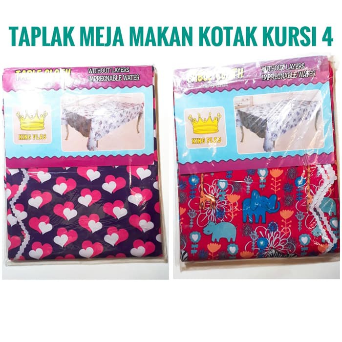 Taplak Meja Makan Plastik Kursi 4