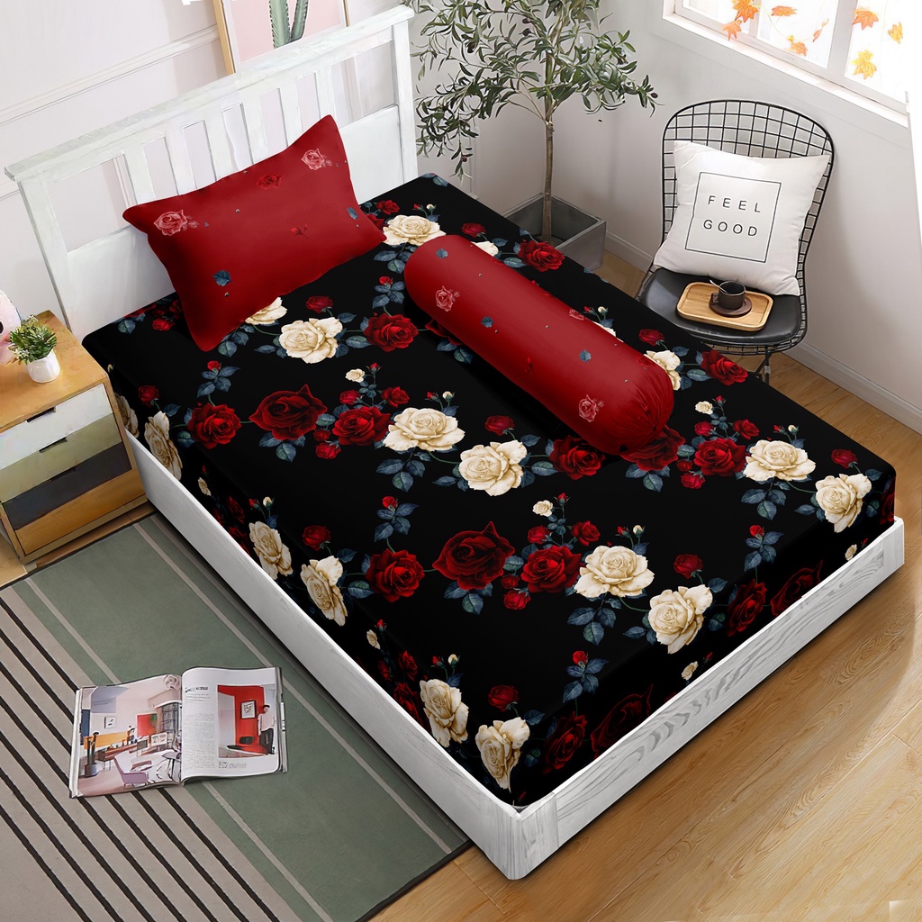 Lady Rose / Lady Rose Prime - Sprei Single 120x200 Tinggi 20Cm / 30Cm - Poppy