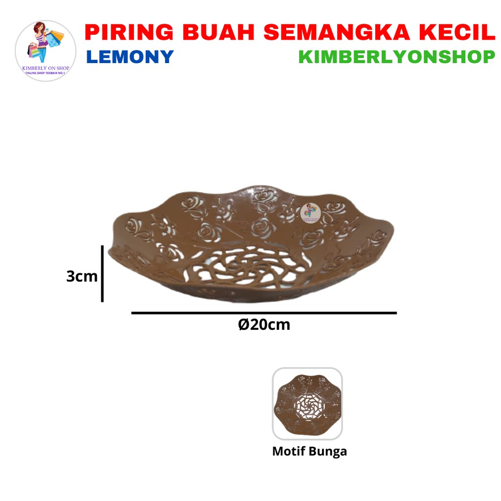 Kimberlyonshop Piring Anyam Buah Semangka / Piring Motif Bunga Lemony