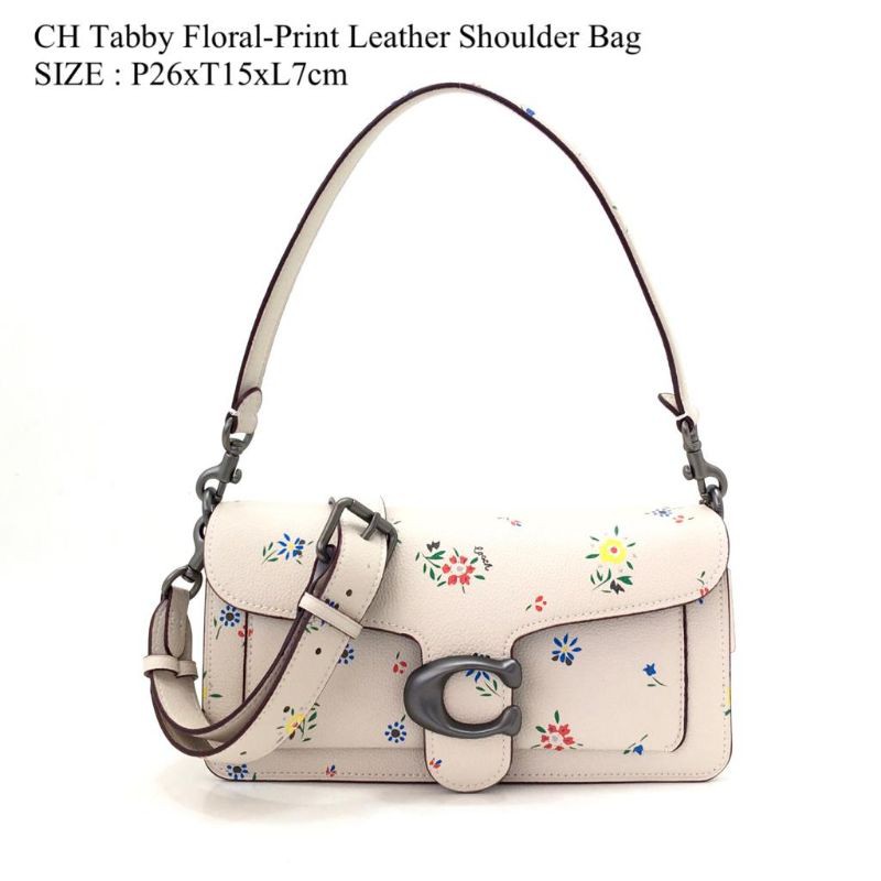 Coach Tabby Floral-Print Leather Shoulder Bag