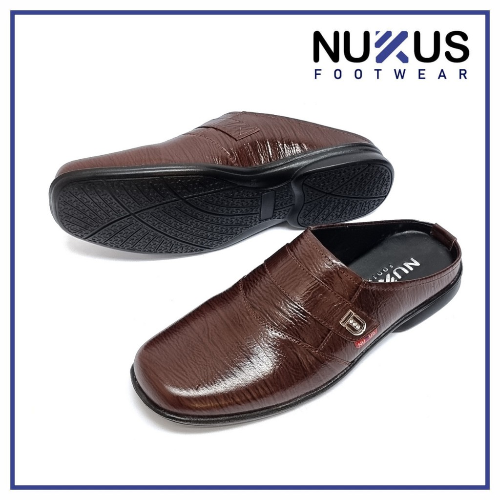 Sandal Selop Pria Kulit Asli Slop Bustong Nukus - SL 61 GB