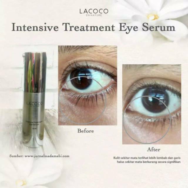 Lacoco Iitensive Treatment Eye Serum kolagen kulit mencerahkan kelopak mata Original NASA