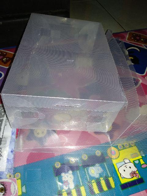 [lis Silver] Shoes Box Silver Frame Transparant