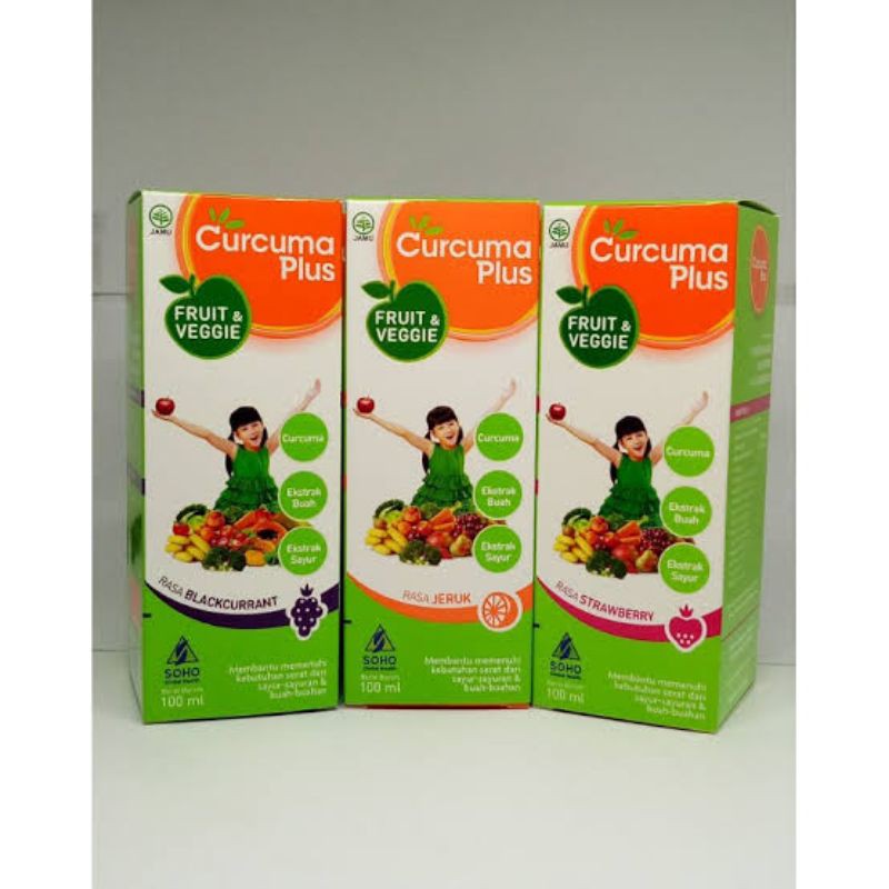 Curcuma Fruit &amp; Veggie 100 ML syrup / Ekstrak Sayur-sayuran / Nafsu Makan / Daya Tahan Tubuh