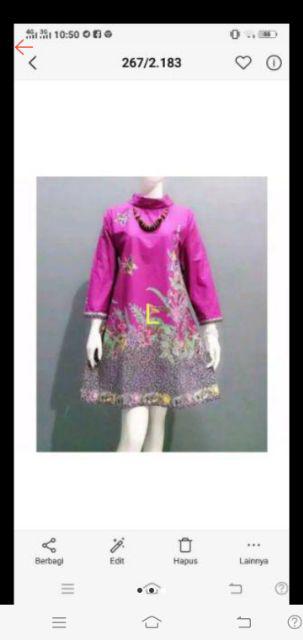 Atasan Baju Batik Wanita Cocok Untuk Seragam Kerja Bg663