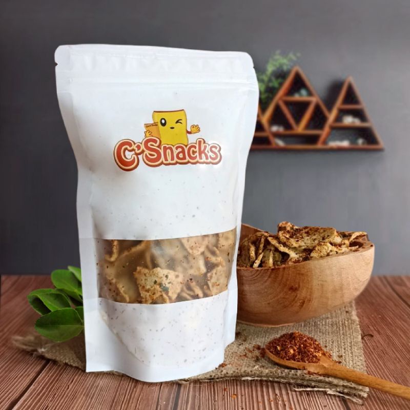 

Camilan gurih Basreng Crispy rasa pedas daun jeruk (kemasan 150gr)